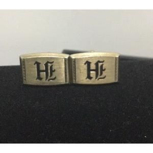 Hickok USA H Initial Monogram Letter Vintage Cuff Links